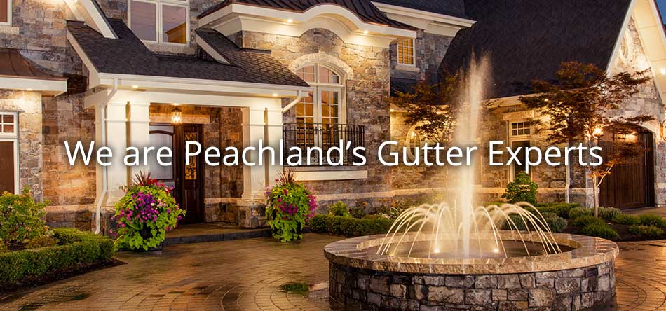 Eavestroughs installed on new home with Peachland's Gutter Experts